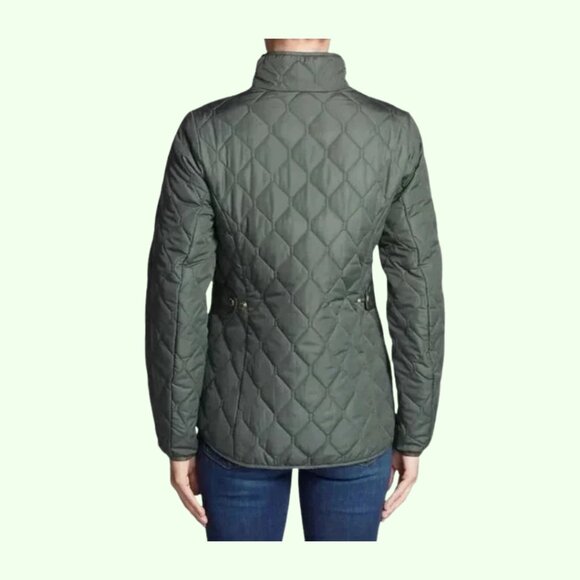 Eddie Bauer Women’s Olive Mod Quilt Jacket - SMALL - NWT - Picture 13 of 13
